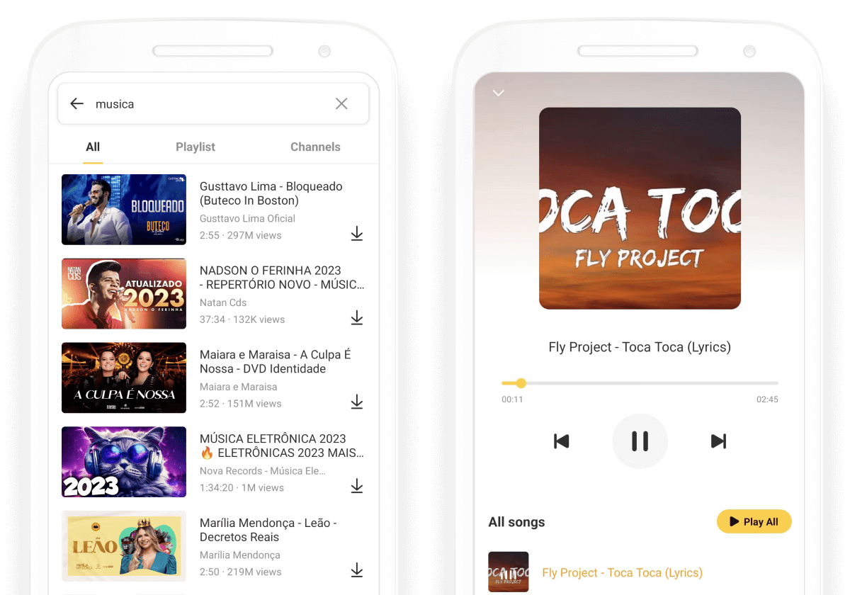 Snaptube para descargar música